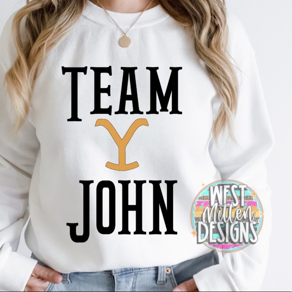Team John Yellowstone Sweatshirt Dutton Ranch - Picture 1 of 1